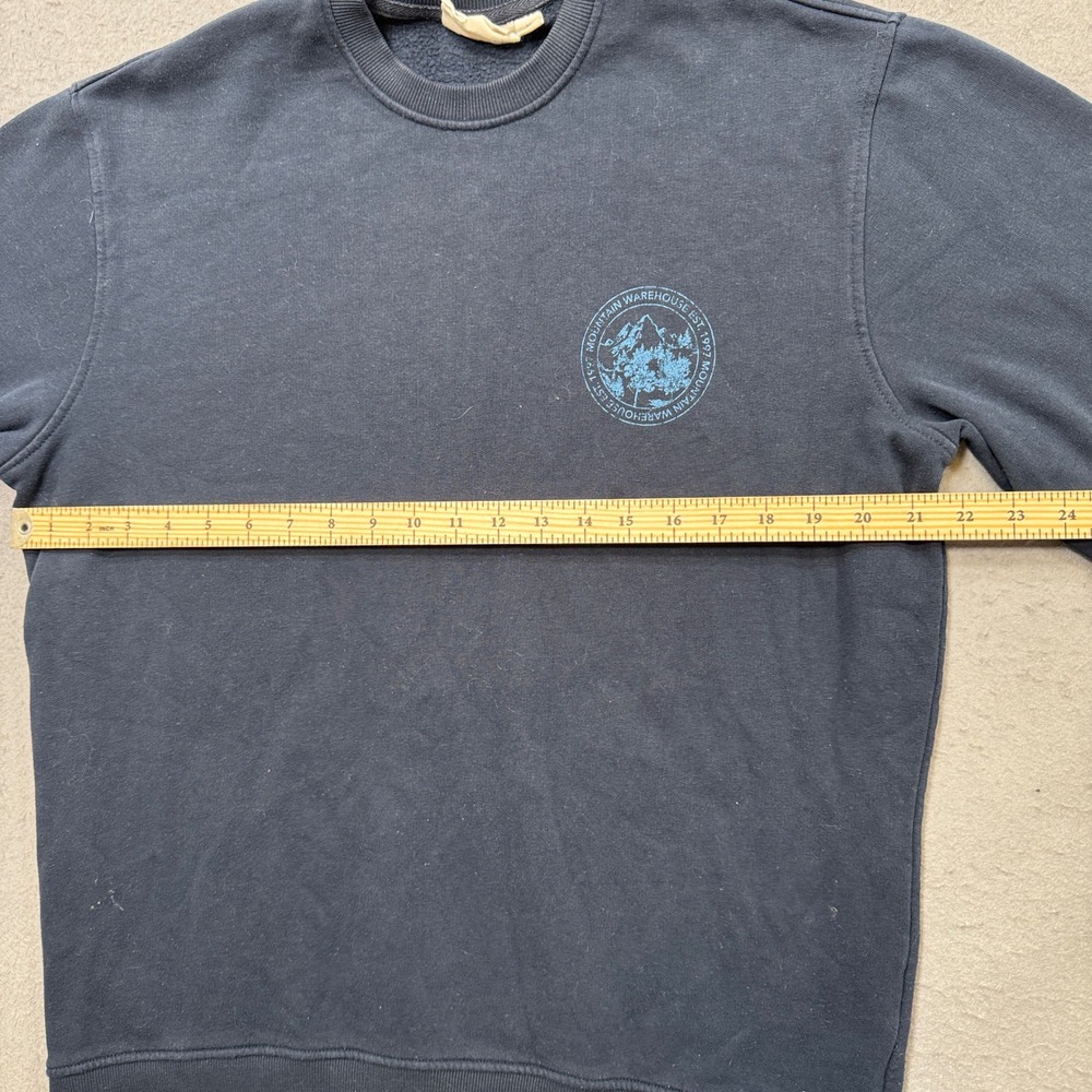 Vintage Mountain Warehouse Sweatshirt Men's Medium Navy Blue Crewneck Pullover - Picture 3 of 6
